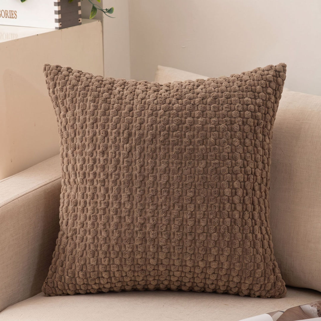 Decorative Plush Chunky Waffle Texture Throw Pillow Cover Bowlift