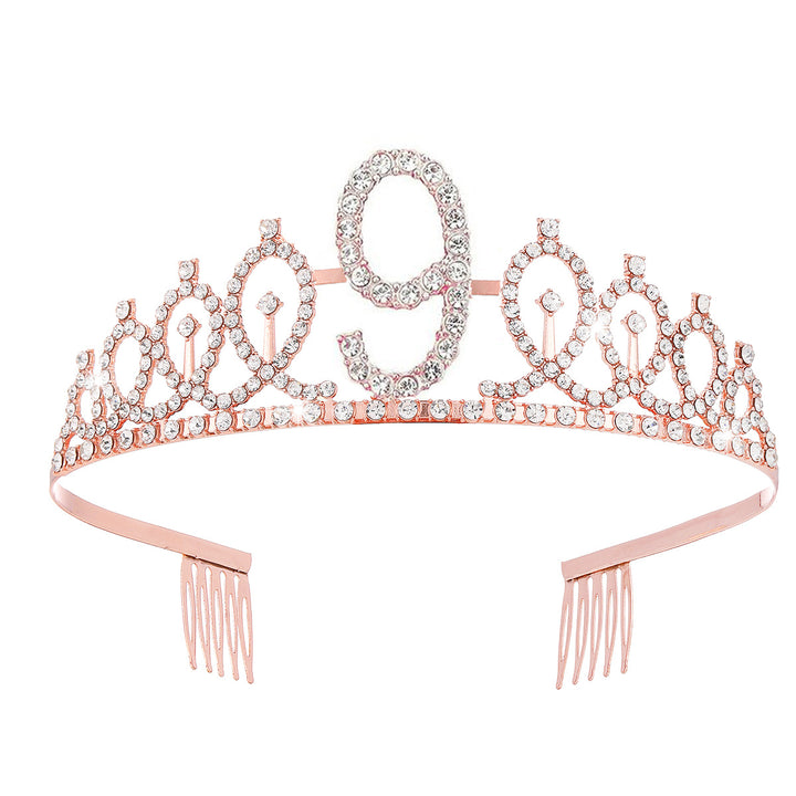 Women's Crystal-Embellished Tiara with Elegant Design Bowlift
