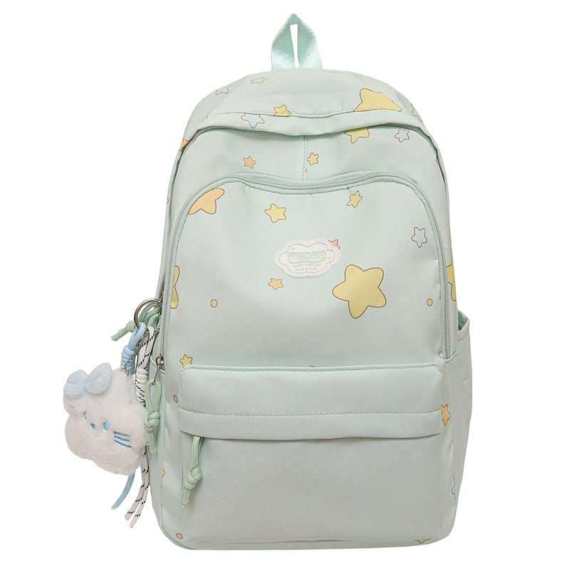 Playful Starry Print Backpack Bowlift