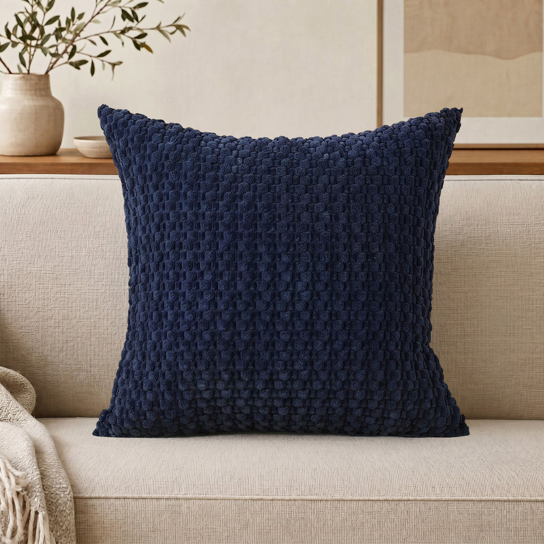 Plush Textured Throw Pillow Cover Bowlift