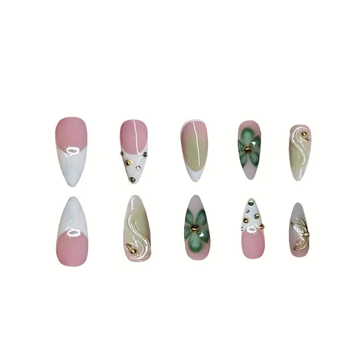 Premium 3D Decorative Press-On Nail Extensions Bowlift
