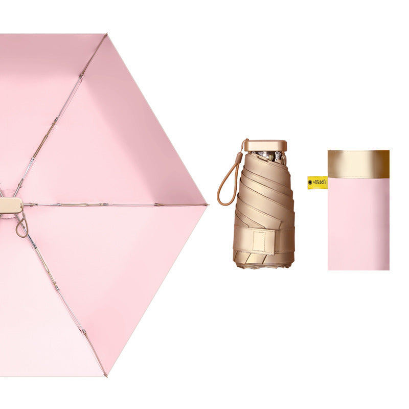 Ladies elegant and practical foldable umbrella with integrated water bottle Bowlift