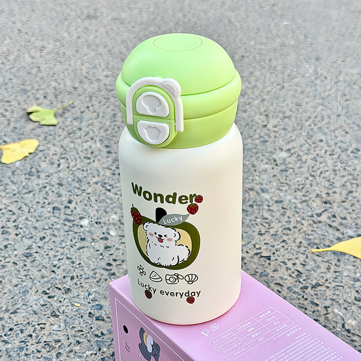 Women's Insulated Drinking Bottle with Cute Animal Design Bowlift