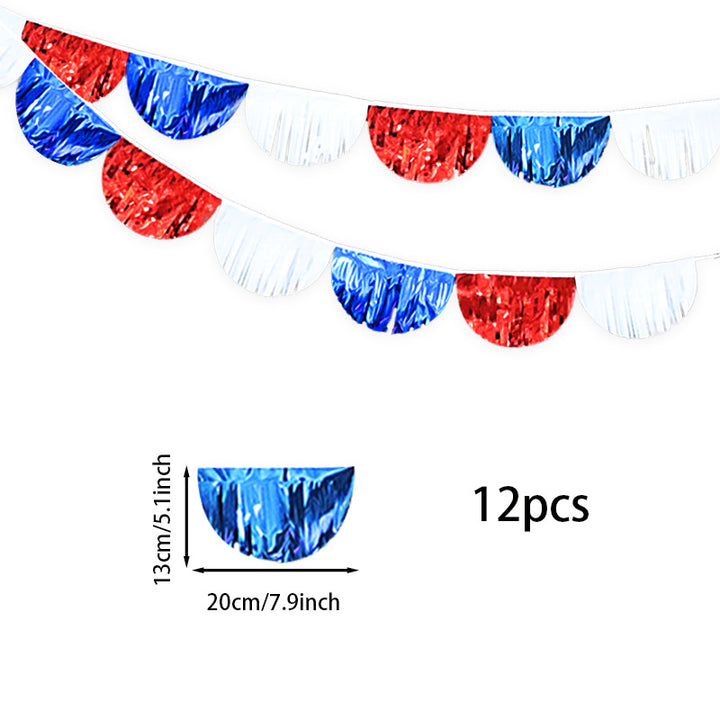 Unisex nan shiny metallic fringe garland with semicircular pendants Bowlift