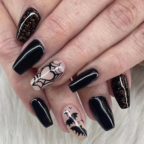 Halloween-Themed Glitter Gel Nail Art Set Bowlift