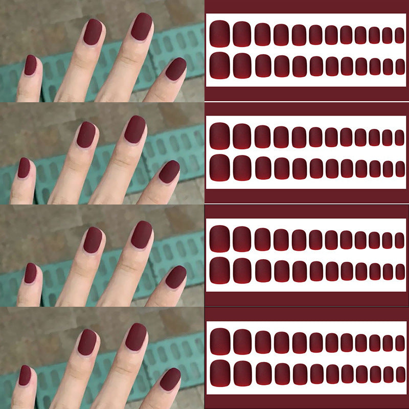 Matte Finish Press-On Nail Set Bowlift 178815*10mm0162