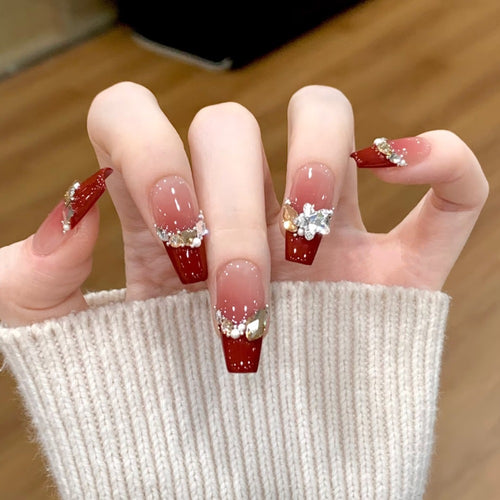 Artistic Press-On Nail Set with Whimsical Character Designs Bowlift