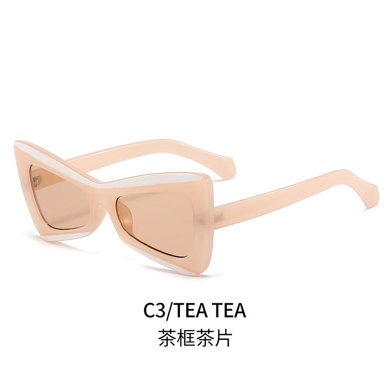 Women's Fashion Cat-Eye Sunglasses with Wide Frame Bowlift