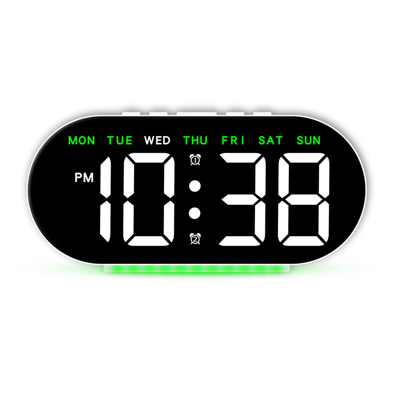 Digital alarm clock with large LED display and multifunctional display Bowlift