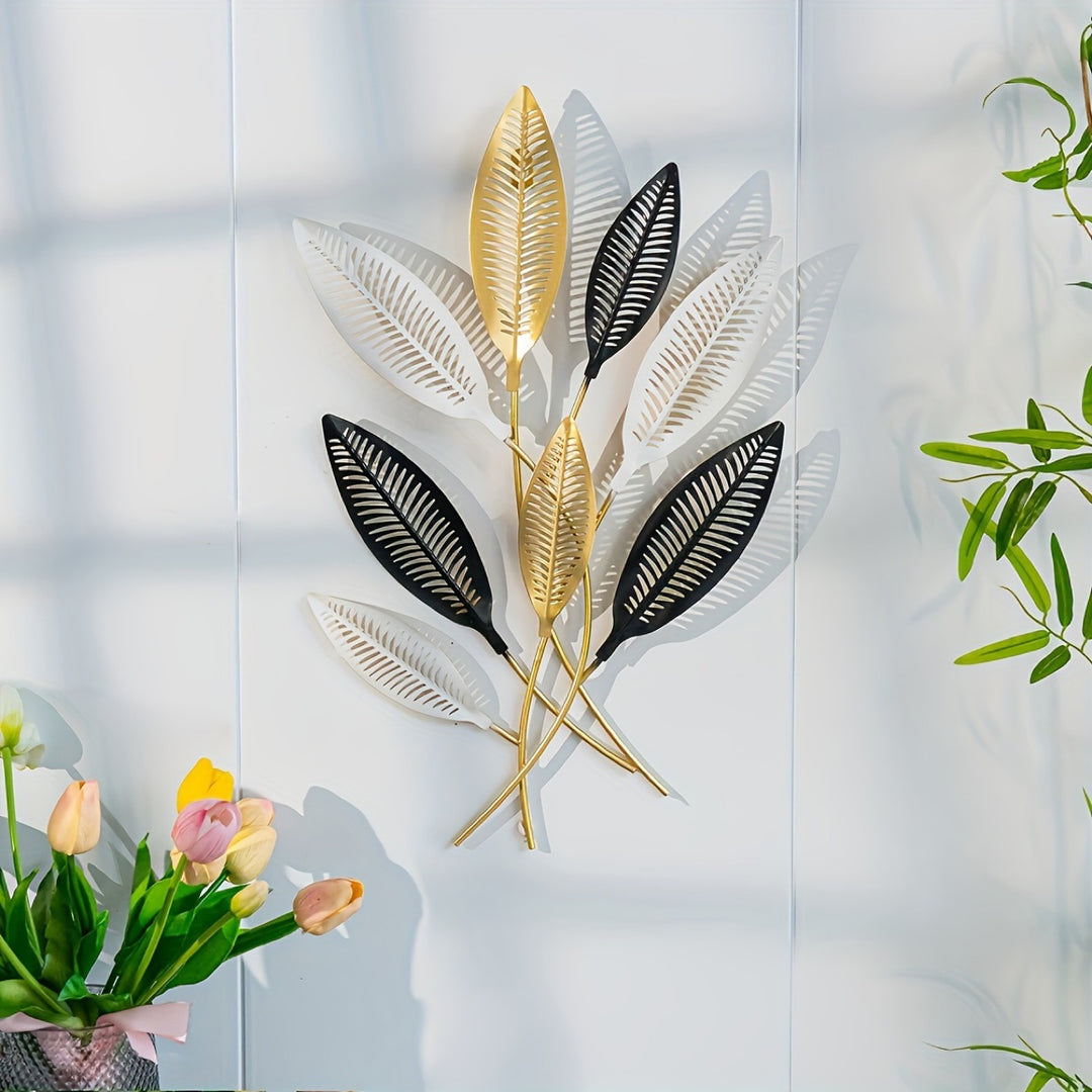 Modern Leaf Metal Wall Art Bowlift
