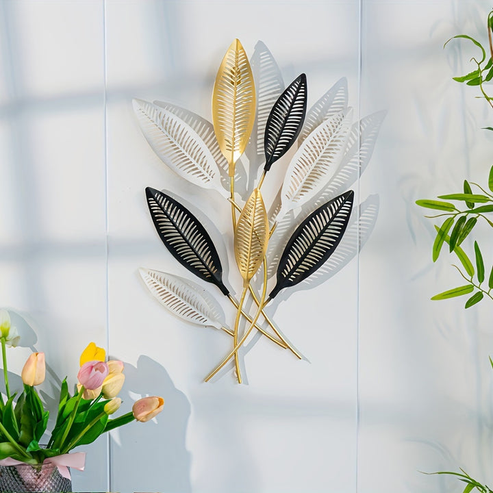 Modern Leaf Metal Wall Art Bowlift