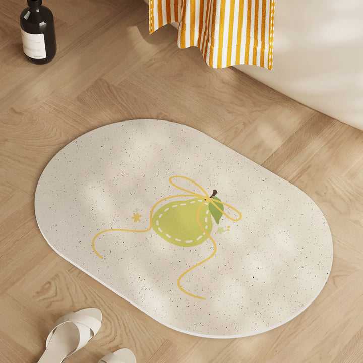 Playful Lemon-Themed Bath Mat Bowlift
