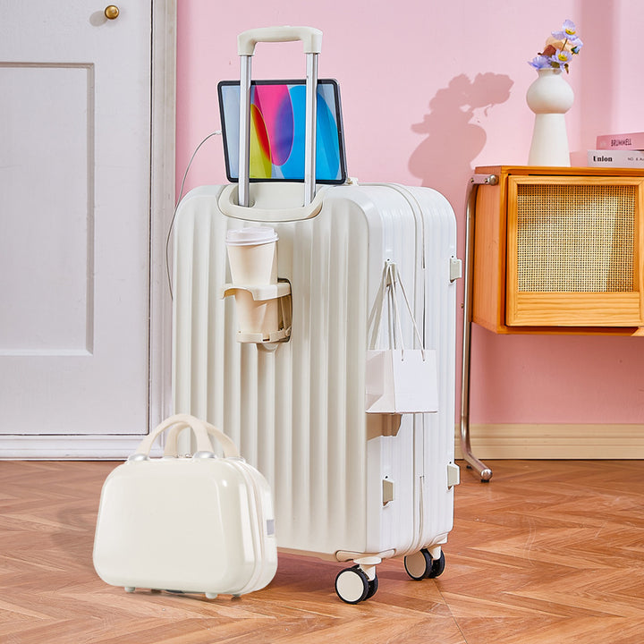 Functional Tech-Integrated Rolling Suitcase Bowlift