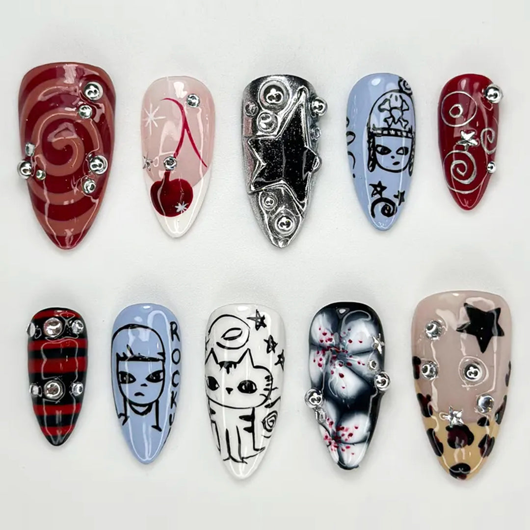Creative Halloween Nail Art Set with Creepy Designs Bowlift