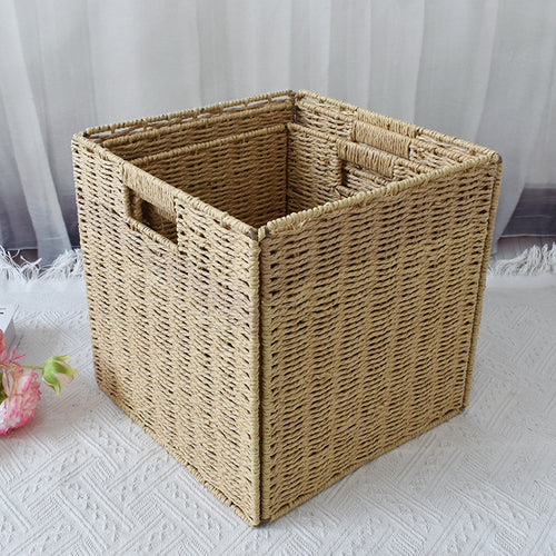 Rustic Woven Storage Bin Bowlift