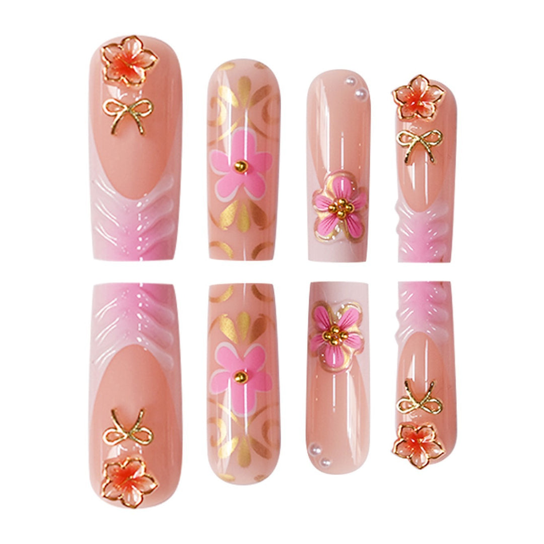 Decorative Floral Nail Art Design Bowlift