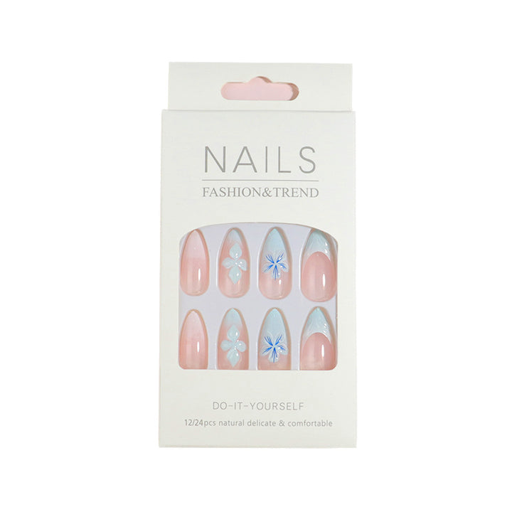 Premium Press-On Nail Set with Decorative Accents Bowlift