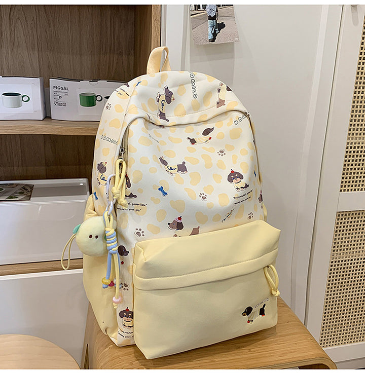 Cute Dog-Themed Graphic Backpack