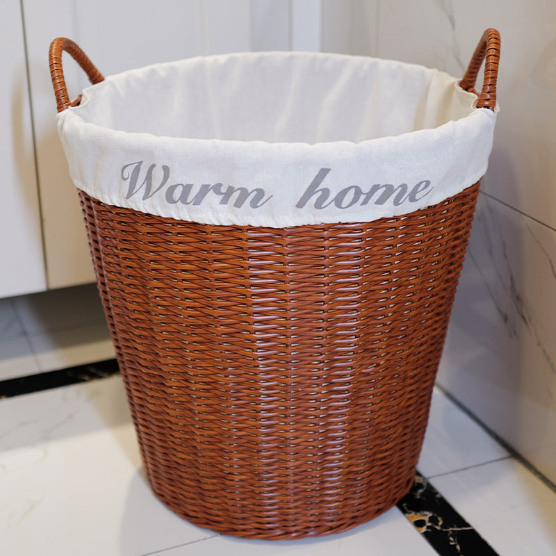 Washing Basket Set Made of Woven Material Bowlift