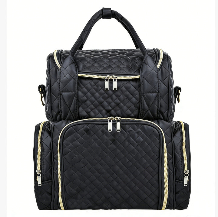 Stylish Quilted Multi-Compartment Backpack Bowlift