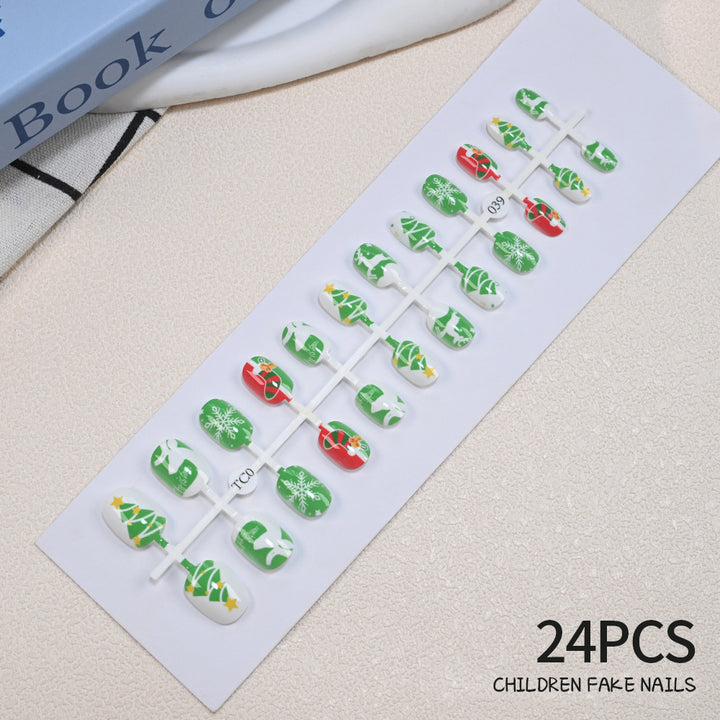 Children's Fun-Themed Press-On Nail Set Bowlift