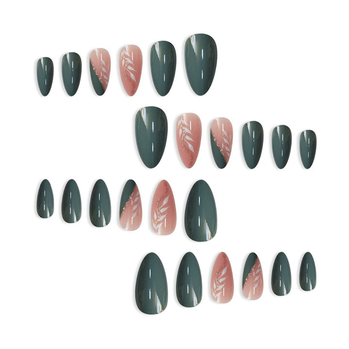 Elegant Almond-Shaped Press-On Nail Extensions Bowlift