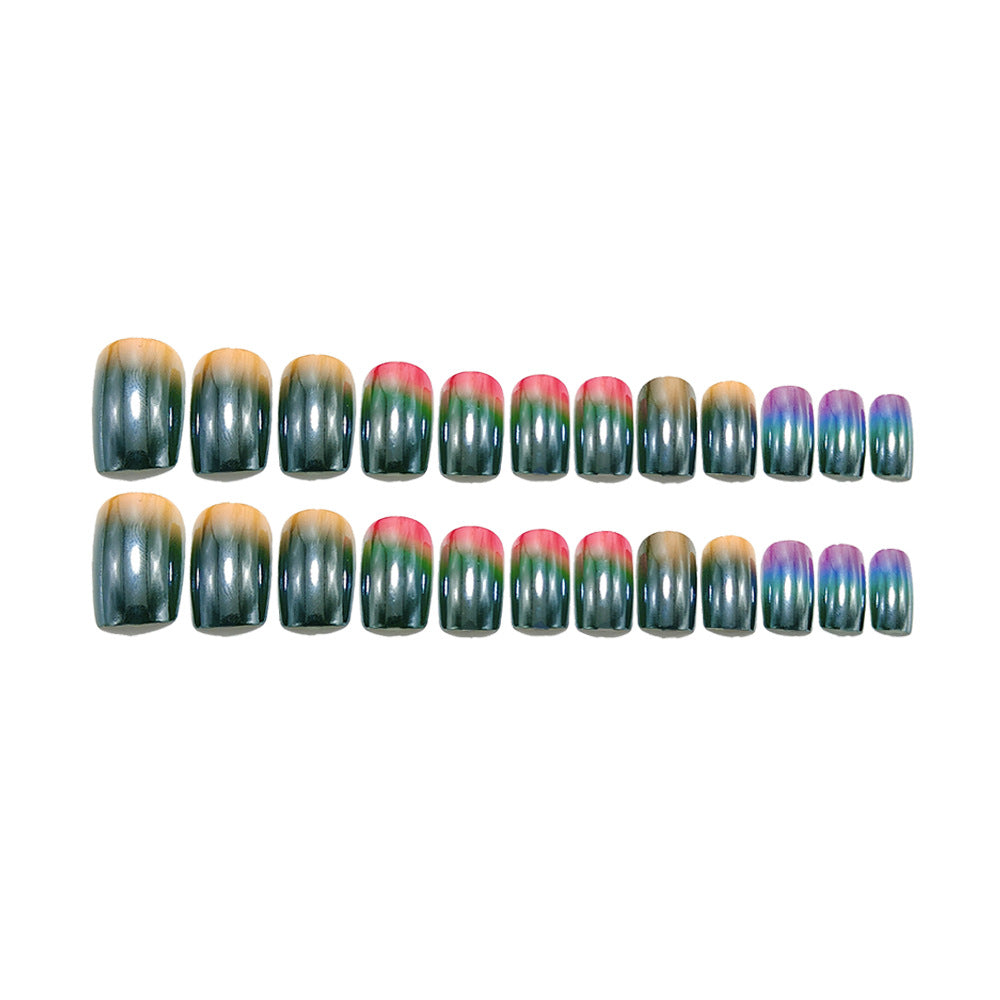 Spectacular Art Nails in Rainbow Design Bowlift