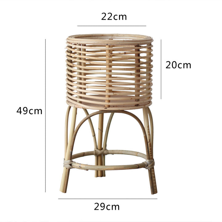 Rattan plant stand with modern design Bowlift
