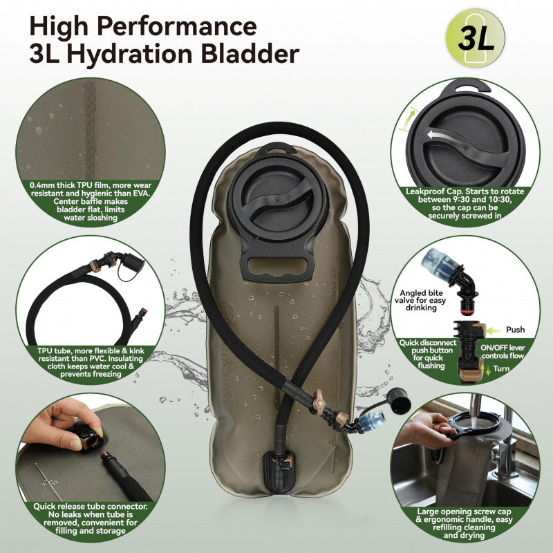 Tactical Hydration System Backpack Bowlift