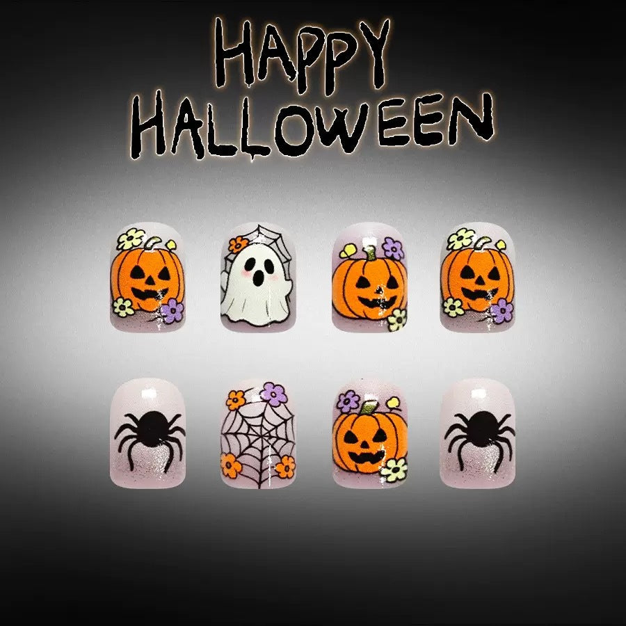 Art nail set with festive Halloween designs Bowlift