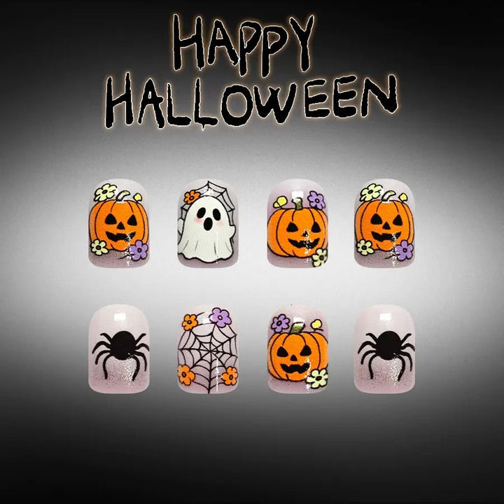 Art nail set with festive Halloween designs Bowlift