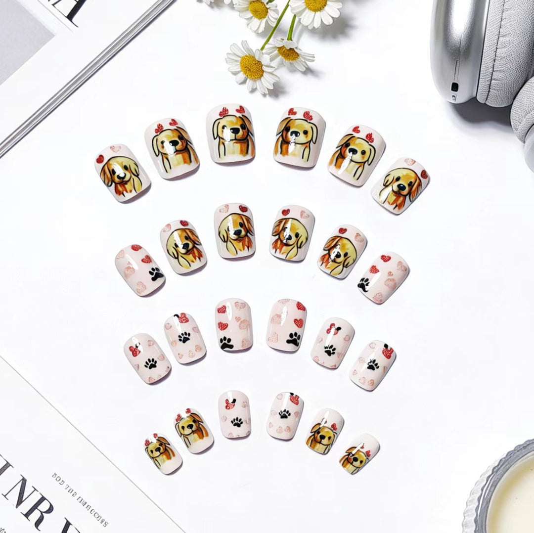 Playful Dog-Themed Nail Art Bowlift