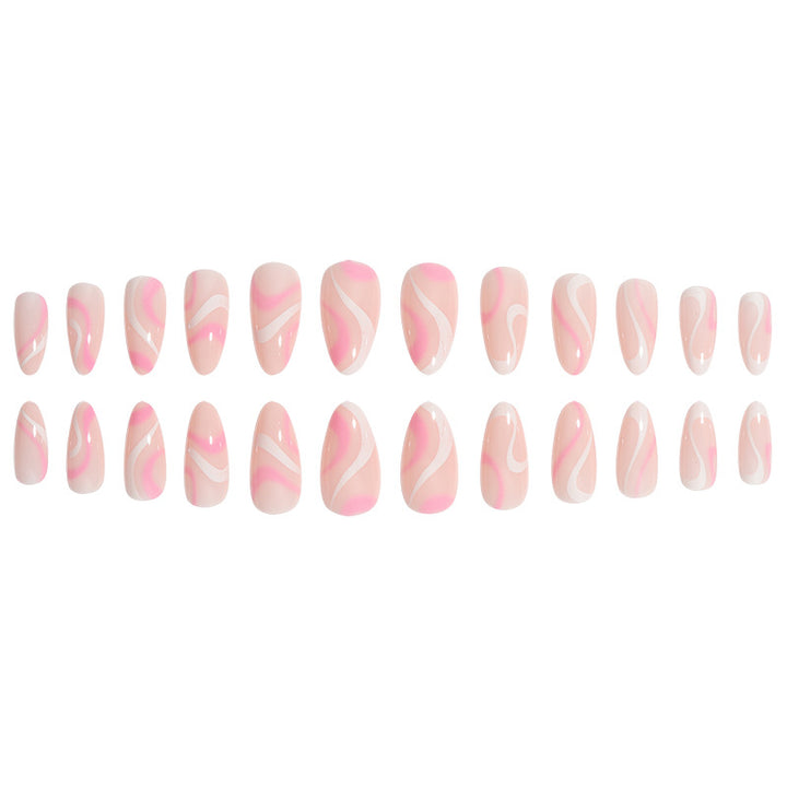 Elegant Geometric Art Press-On Nails Bowlift