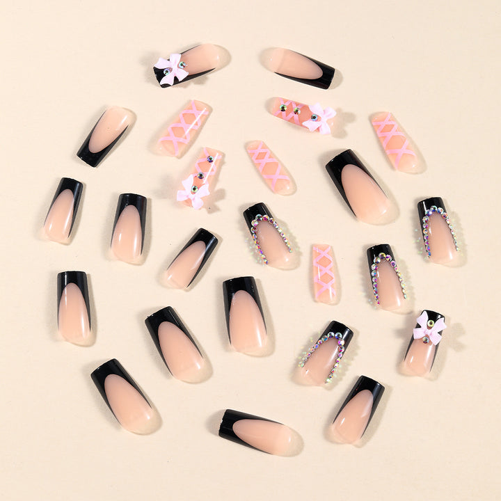 Decorative Long Stiletto Nail Art Design Bowlift