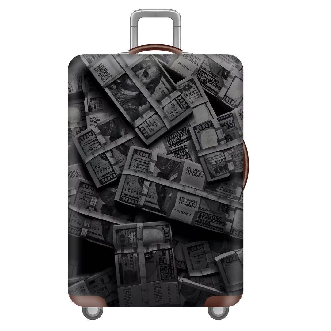 Unisex nan robust Hart shell trolley with lion portrait motif print, shock-resistant ABS polycarbonate shell, multi-wheeled chassis and TSA security lock Bowlift