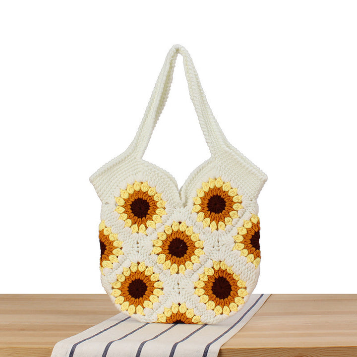 Handbag with Floral Crochet Patterns Bowlift