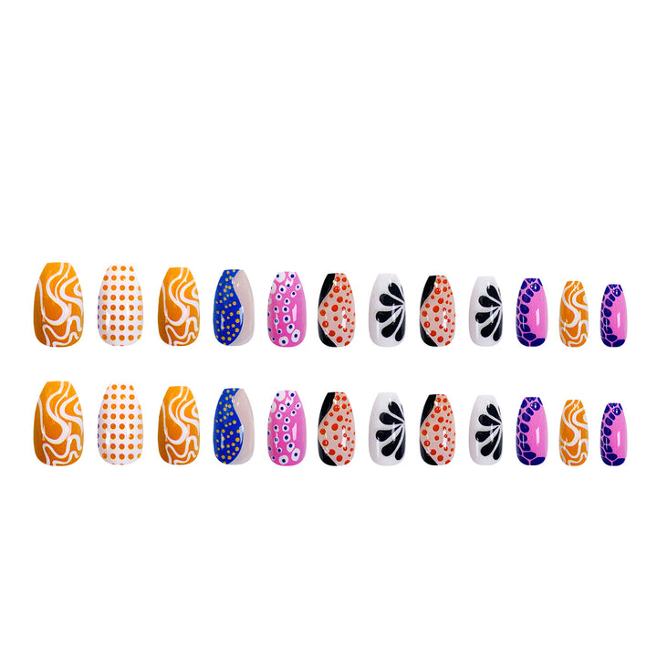 Creative nail art with various patterns Bowlift