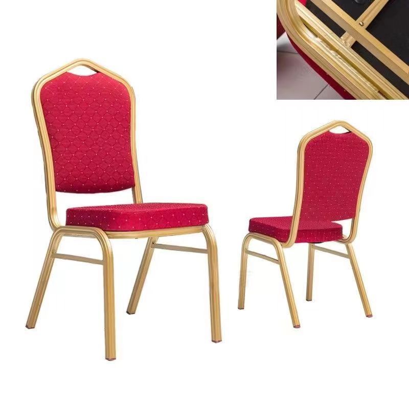 Elegant Upholstered Dining Chair with Gold Frame Bowlift