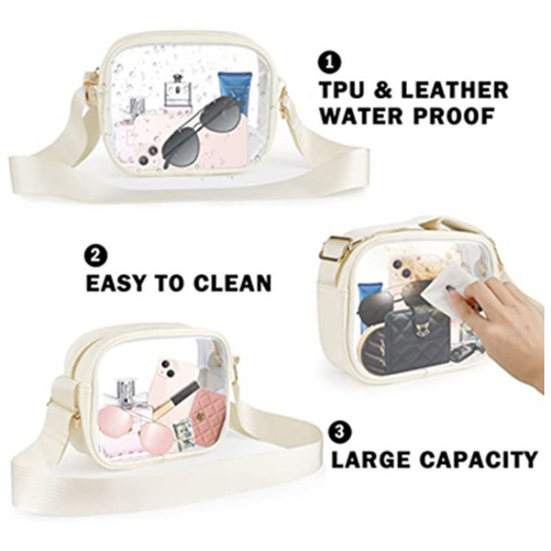 Practical shoulder bag with transparent inserts Bowlift