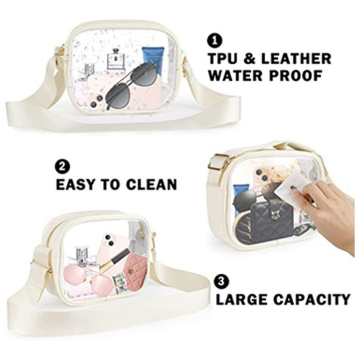 Practical shoulder bag with transparent inserts Bowlift