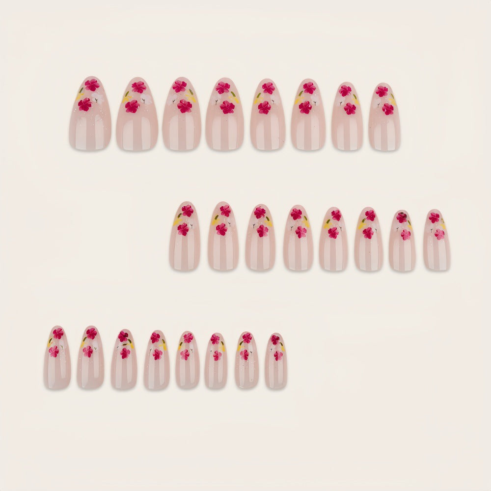 Artificial nails with floral accents Bowlift