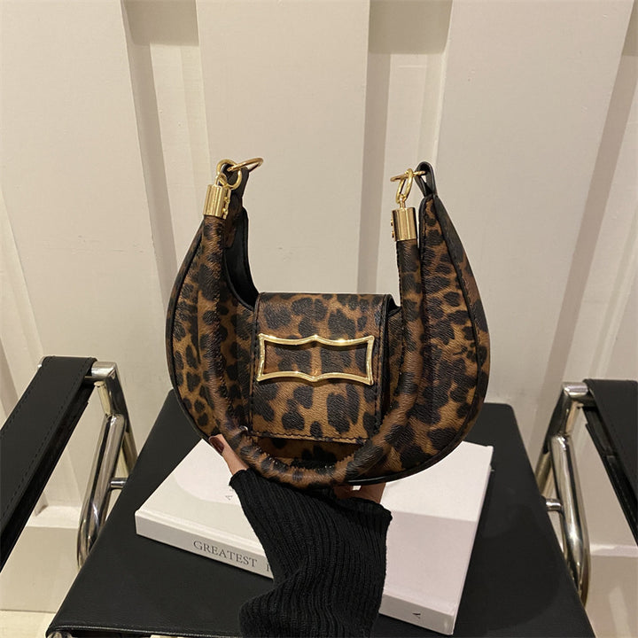 Stylish Leopard Print Handbag Bowlift