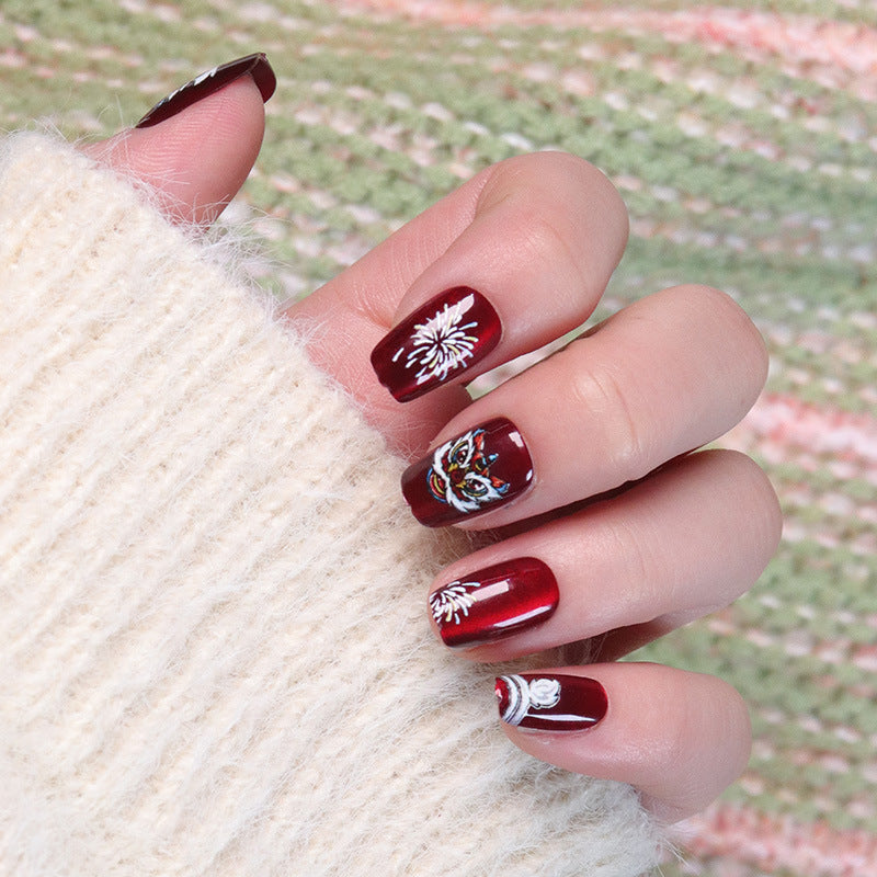Artistic Decorative Press-On Nail Set Bowlift