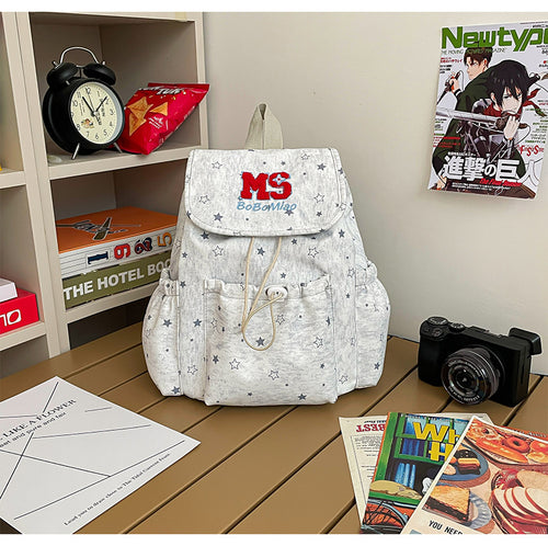 Casual Stars-Embellished Backpack