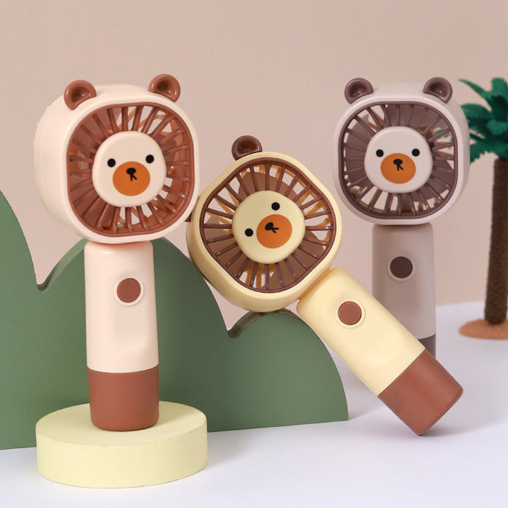 Women's portable handheld fan with cute bear design Bowlift
