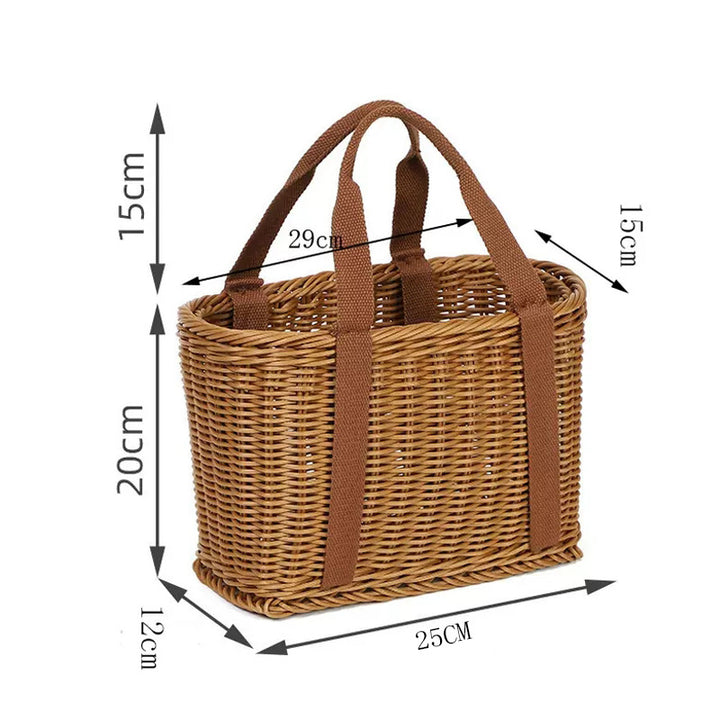 Elegant Woven Picnic Basket Bowlift