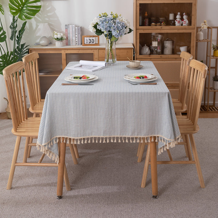 Knitted Striped Tablecloth