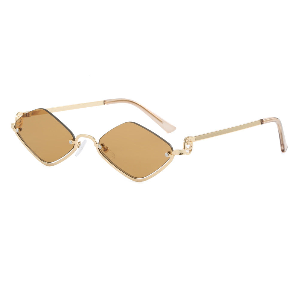Women's fashionable square sunglasses with luxurious metal frame Bowlift