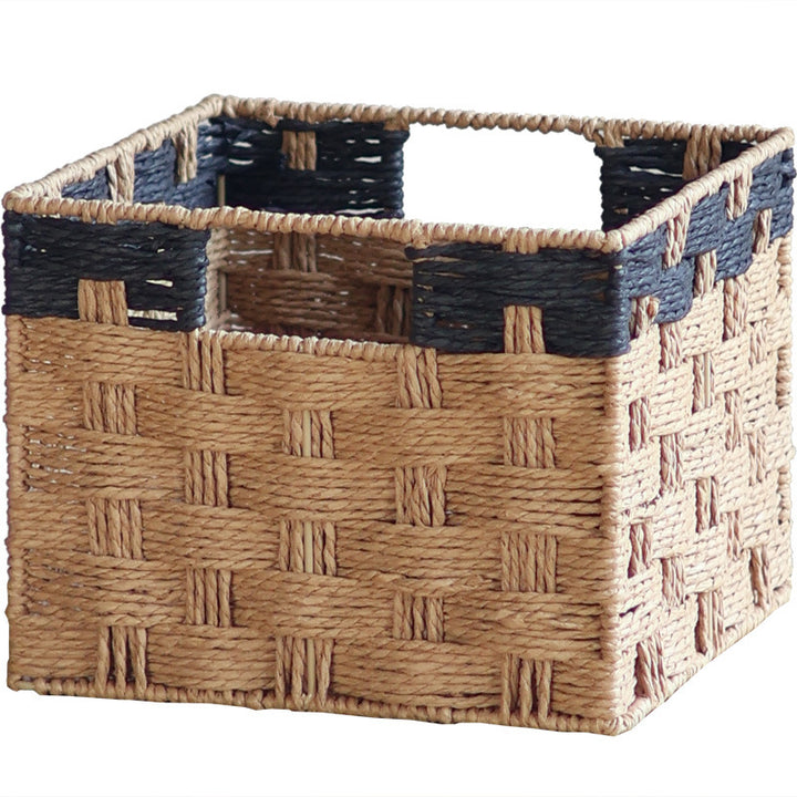 Square storage basket made of natural material Bowlift