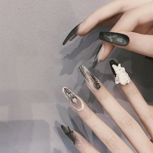 Artistic Sculpted Press-On Nails Bowlift